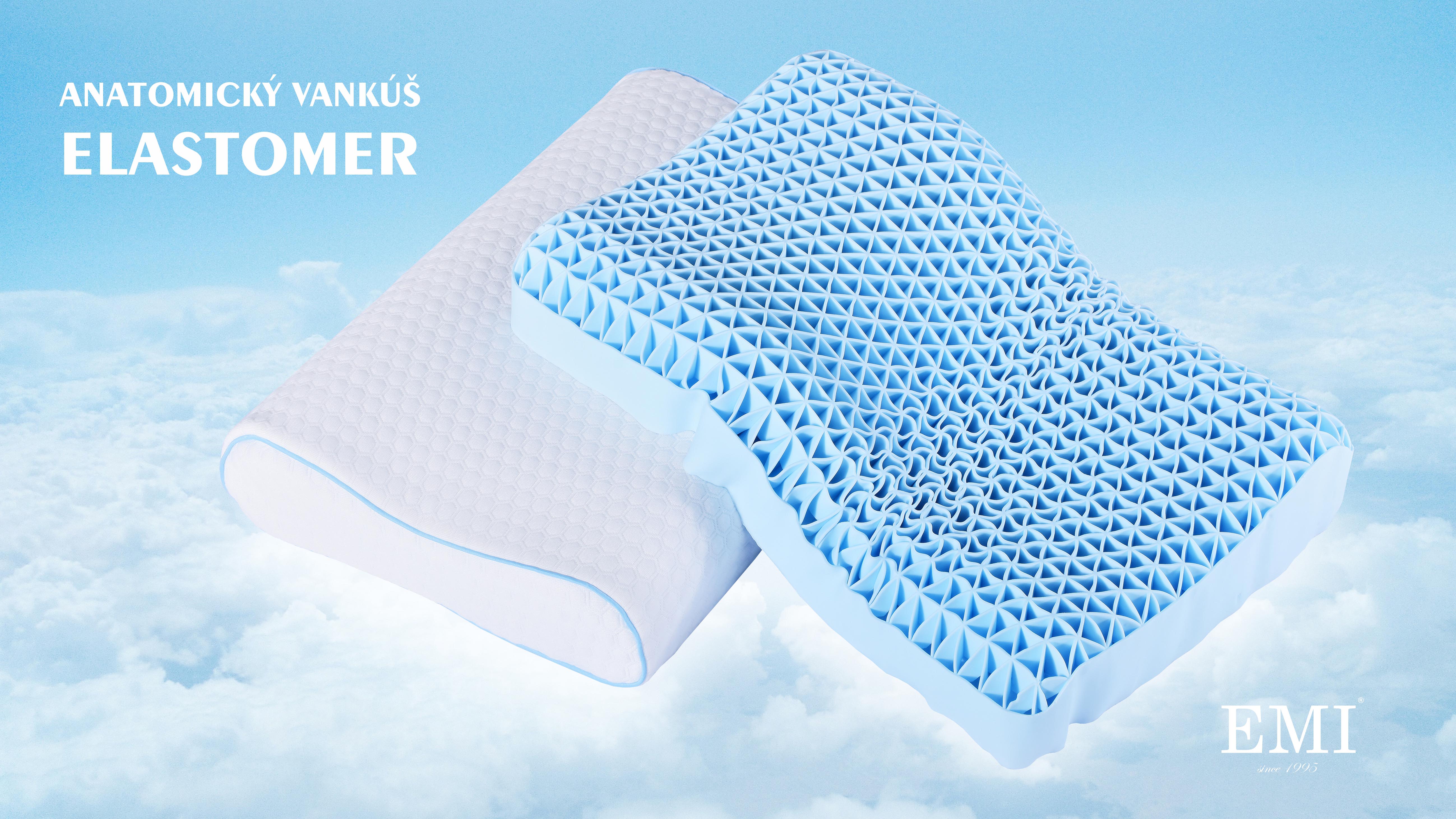 modry anatomicky vankus elastomer
