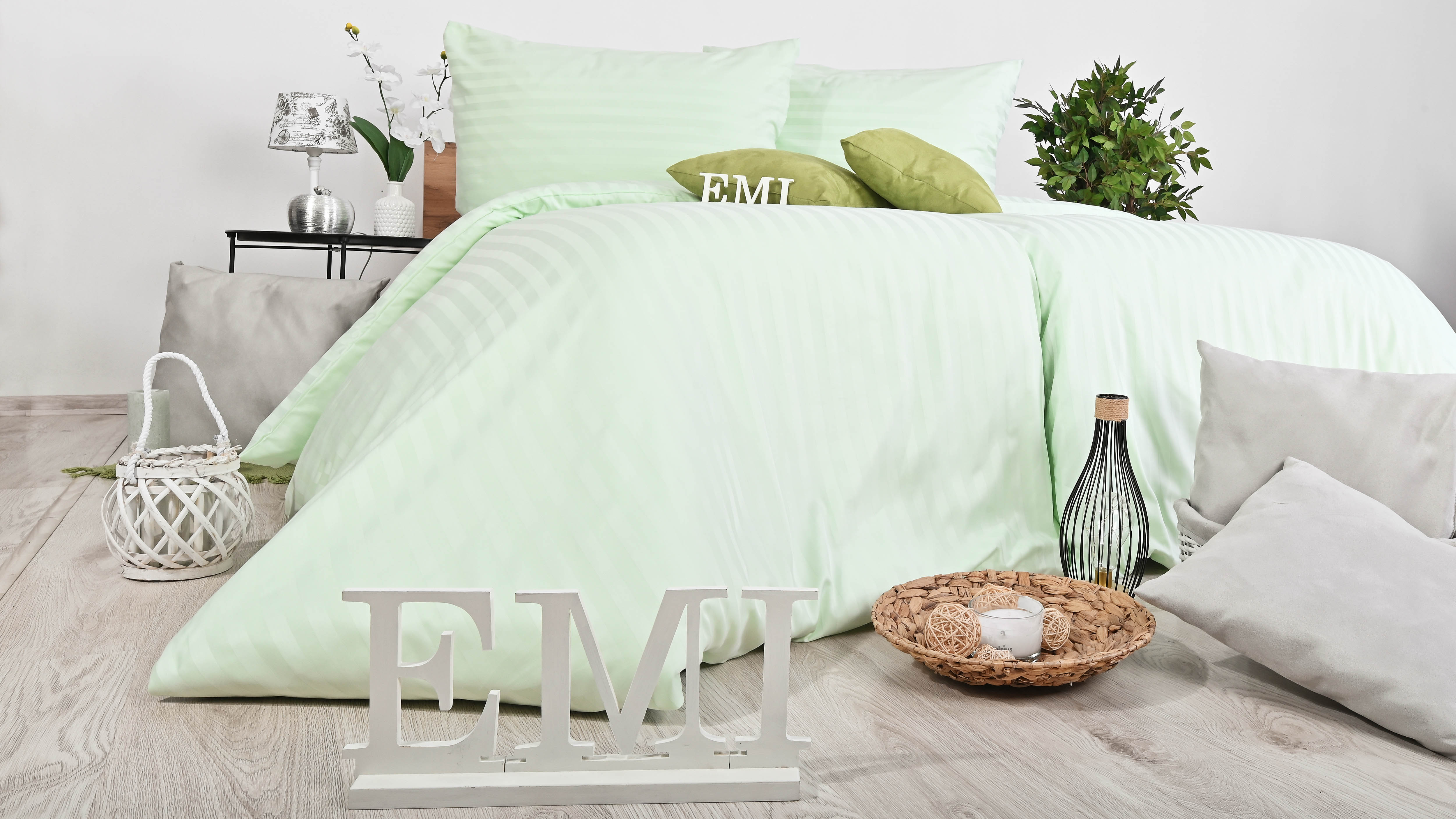 zelené damaškové obliečky