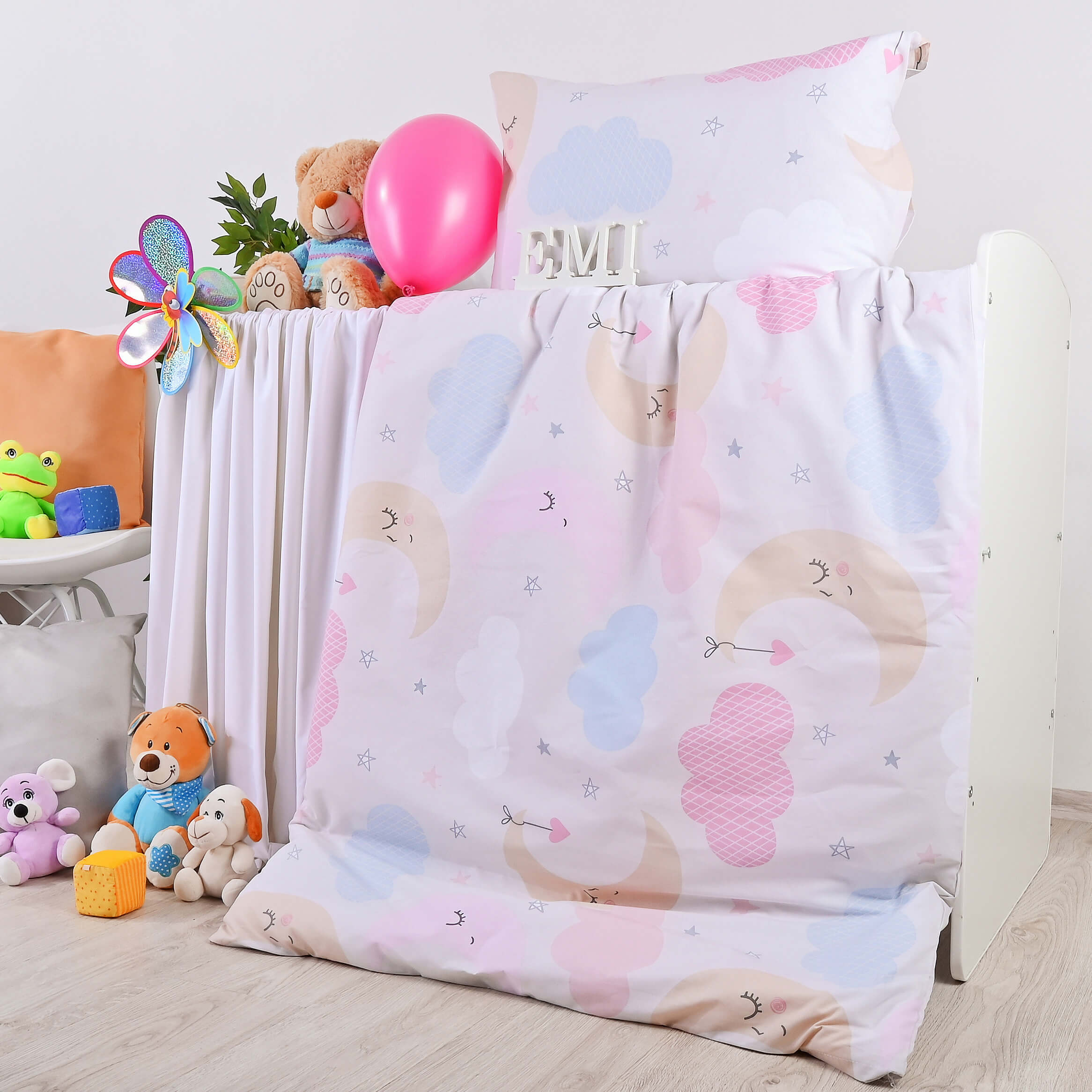 Ruzove detske obliecky z bavlny