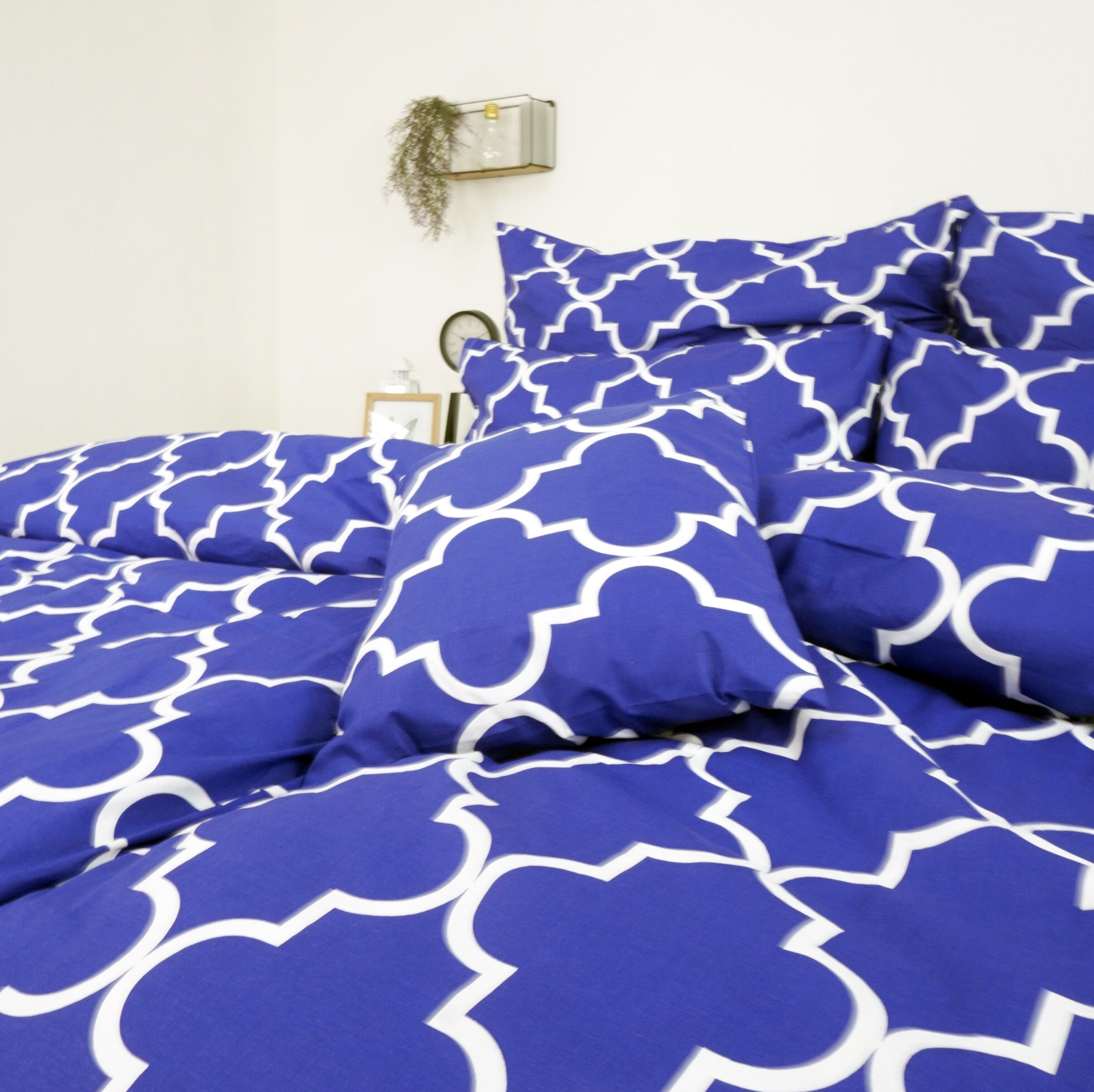 látka metráž modrá