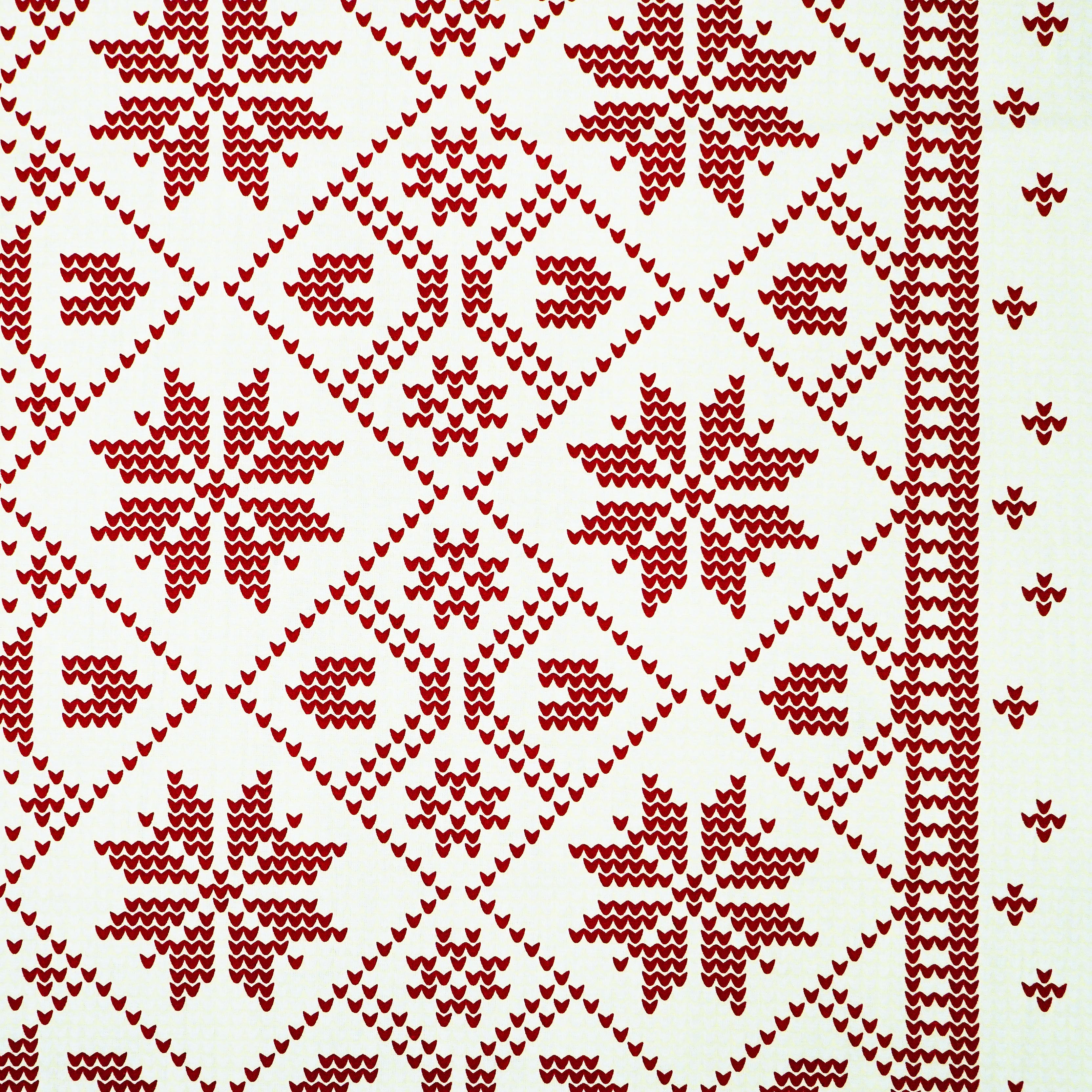 bavlnená látka s ľudovým vzorom