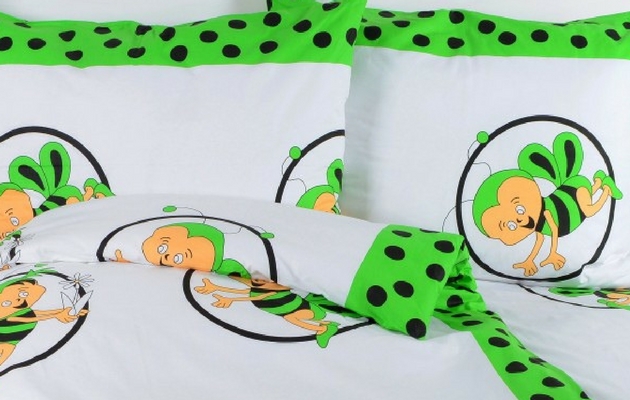 látka metráž včielky zelené