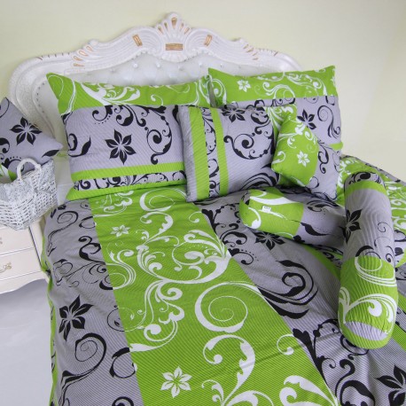 latka metraz lilien zeleno sive