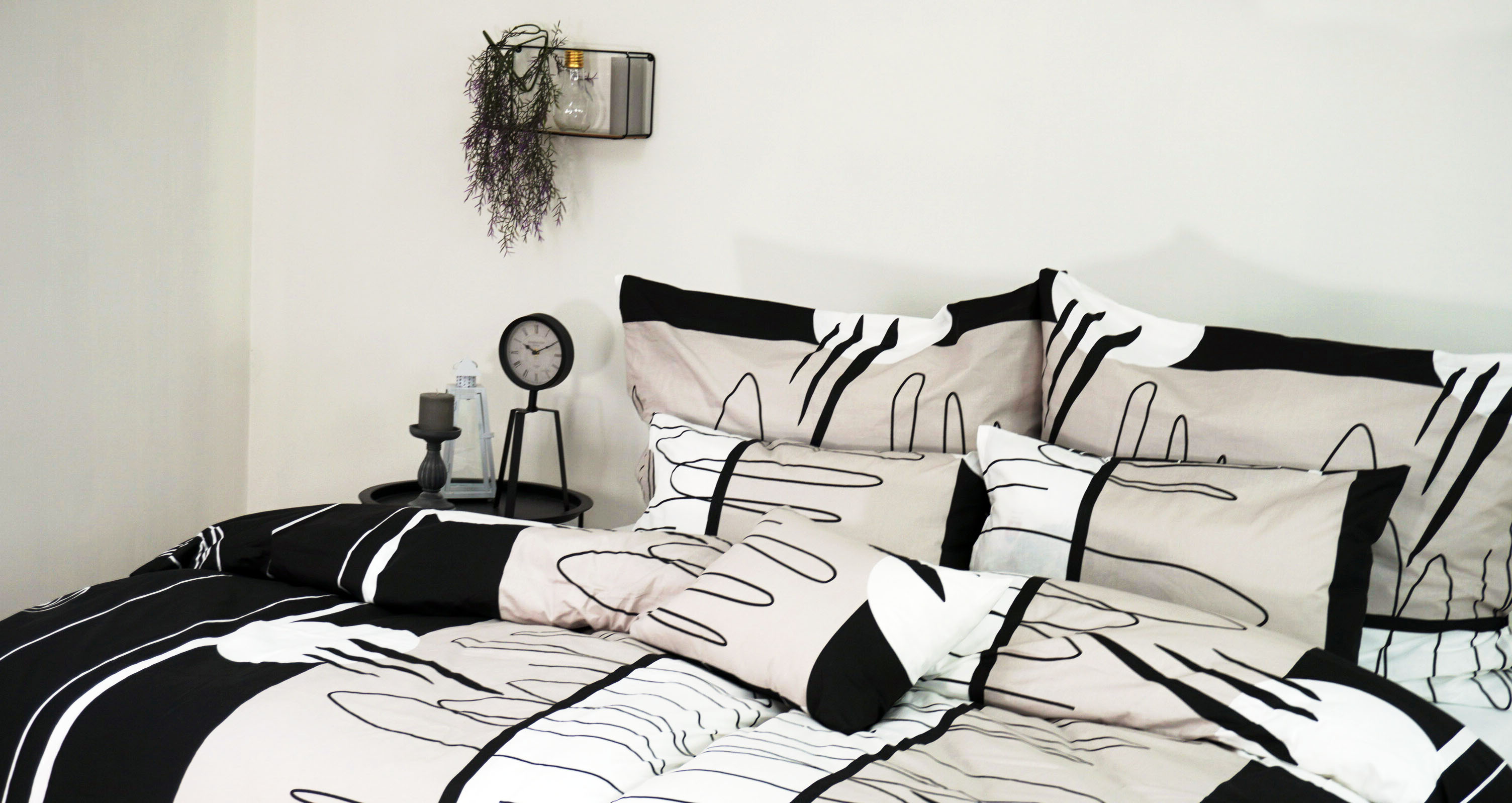 bielocierne bavlnene obliecky