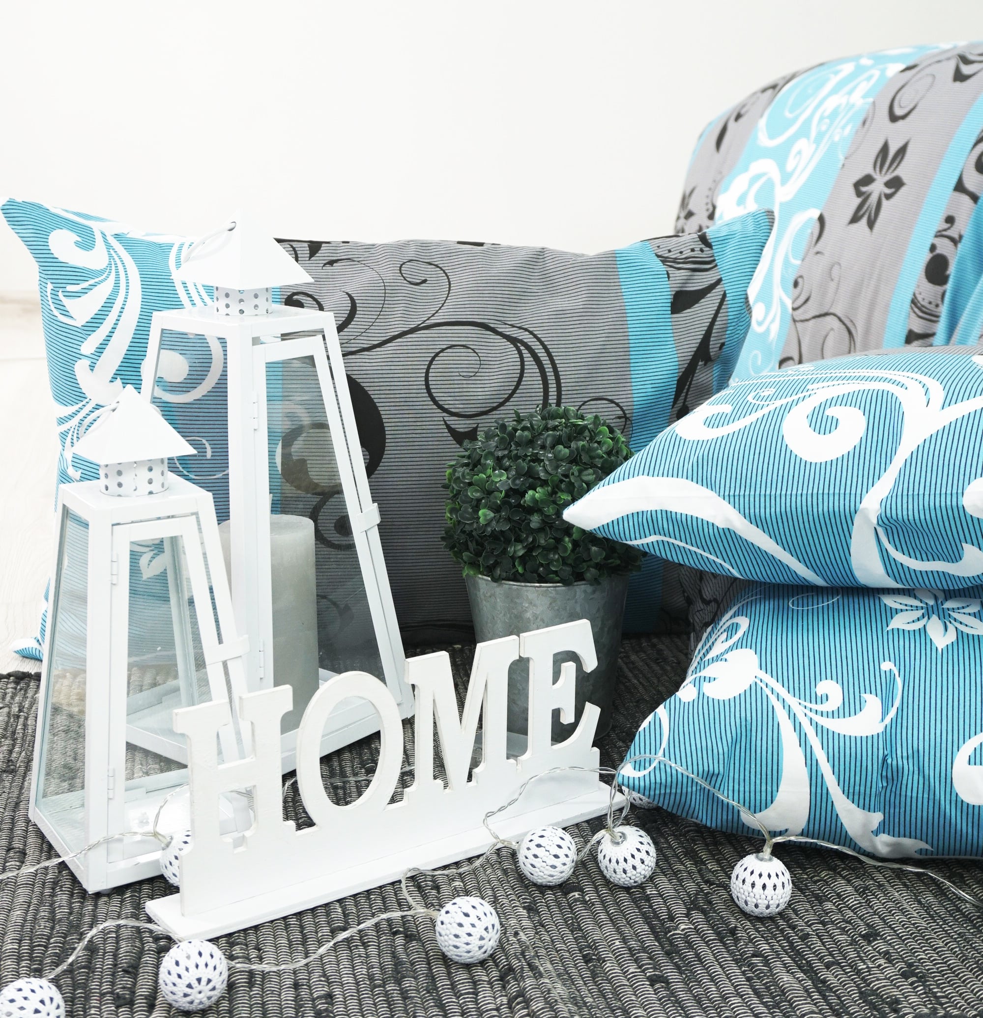 tyrkysove obliecky na postel