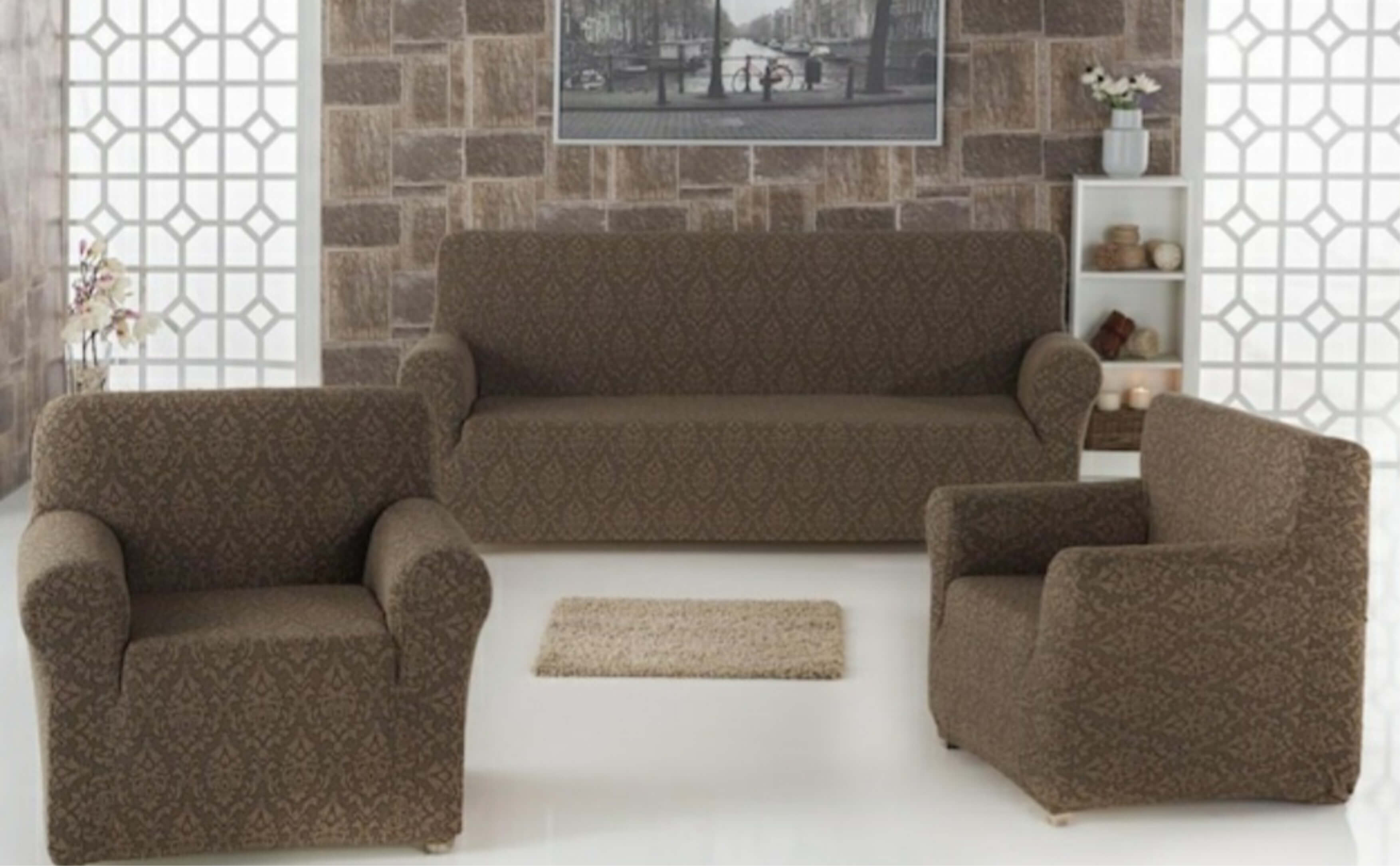 tmavohnedý poťah na sedačku