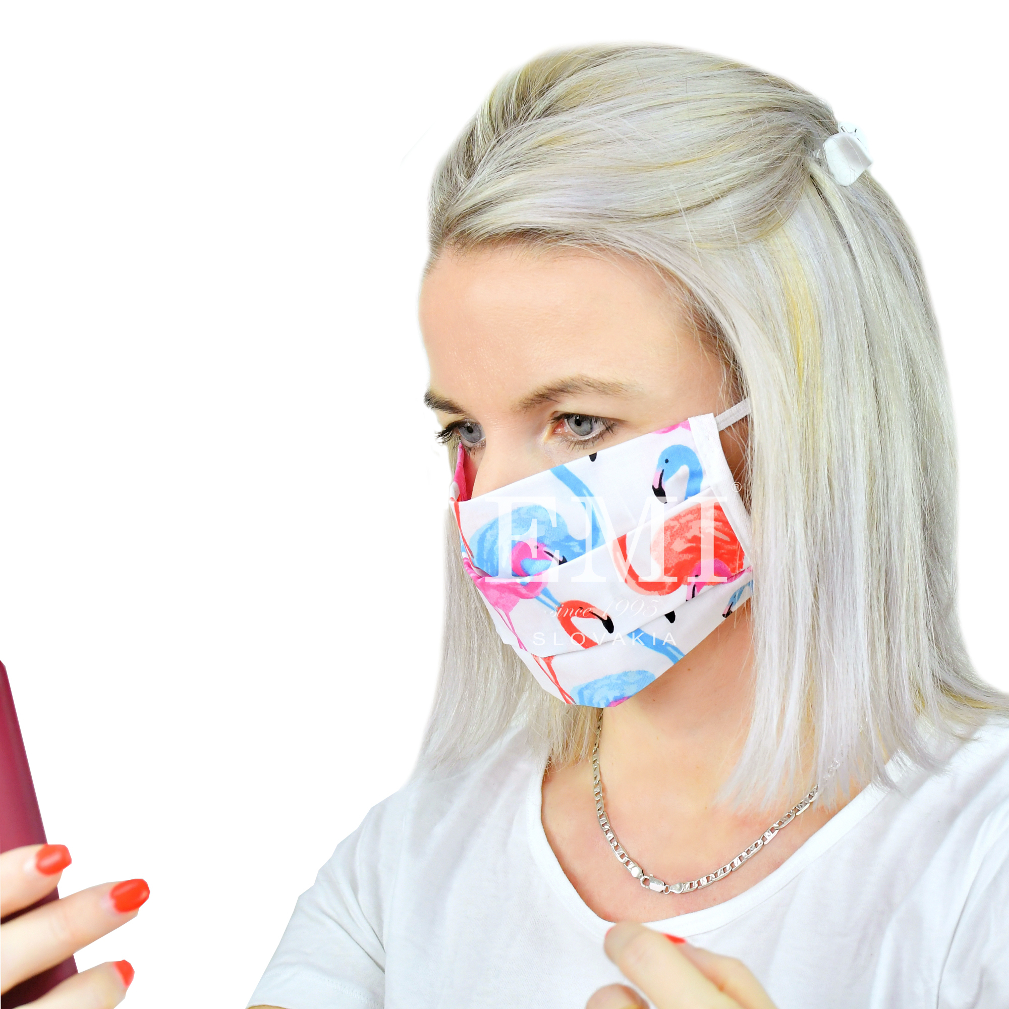 farebné rúško na tvár zo 100% bavlny